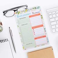 Planificateur de tâches hebdomadaire, carnet en spirale en tissu, bloc-notes auto-adhésif, rappel quotidien, liste de choses à faire, bloc-notes détachable, calendrier, carnet de travail
