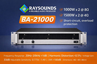 Amplificateur de puissance professionnel BA-21000 2U Rack 1000Wx2 4 Ohm Amplificateur audio haute puissance pour système de sonorisation de scène PA
