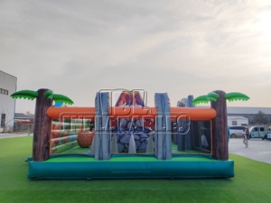 Castillo Inflable de PVC con Tobogán y Zona de Saltos, Temática Jurassic Park, Certificado CE, para <span class=keywords><strong>Alquiler</strong></span> en Eventos - Product Image 5