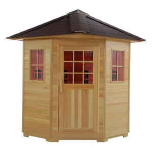 Modern Black 2 Person Outdoor infrared Sauna <strong>Canada</strong> Hemlock sauna <strong>stove</strong> 6kw - Product Image 6