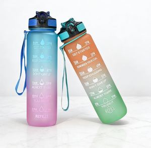 Sports Frosted 1000ml Large-capacity Sports Plastic Custom Logo Water <b>Cup</b> Motivationa Water Bottle <b>for</b> Sport - Product Image 1