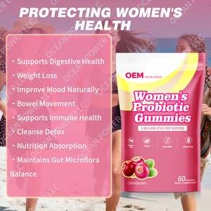 Gomitas Probióticas para Mujeres de Marca Privada OEM, Beneficios para la Belleza, Suplemento de Salud Femenina de Grado Alimenticio Premium - Product Image 2