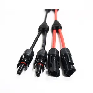 Conectores de Cable Solar macho Y hembra, nuevo diseño, herramientas para Panel a aire acondicionado, Pin Pv Y conector Solar, color negro Y rojo