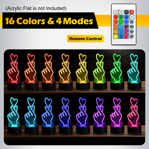 RGB LED ánh sáng ban đêm Acrylic đen 3D LED Đèn cơ sở USB Cáp điều khiển từ xa có thể sạc lại điện phòng ngủ ánh sáng ban đêm cơ sở - Product Image 5