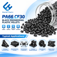 Granulés de nylon 66 noir PA66 CF30, renforcés à 30 % de fibres de carbone, haute rigidité, composé pour moulage par injection