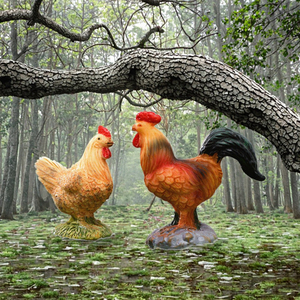 Figuras de Pollo en Miniatura de Resina, Gallo y Gallina para Manualidades, Jardín, Hogar, Decoración de Bonsái, Diseño Animal - Product Image 3