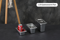 Bac Gastronorm GN 1/9 en acier inoxydable, style européen, anti-blocage, perforé, épaisseur 0,55 mm, électrolytique, pour hôtels et restaurants