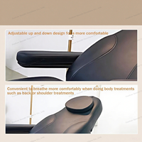 Luxe noir électrique 3/4 moteur lit de cils esthétique inclinable examen médical chaise de tatouage Table de Massage lit de beauté du visage