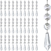 Décoration de Noël suspendue en forme de flocon de neige en plastique transparent avec lumières à pendentif pour mariage et Noël