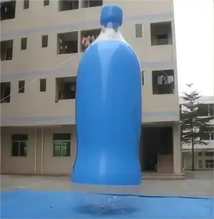Garrafa de bebidas inflável em PVC transparente personalizada de fábrica para publicidade