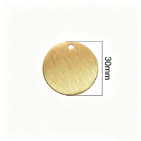 Plaque d'identification pour chien en laiton massif, forme ronde ou rectangulaire, personnalisable avec logo gravé
