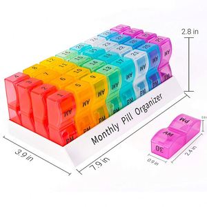 Hot Selling 31 Days Pill <b>Box</b> <b>Large</b> Compartment Pill Case Organizer Monthly Pill <b>Box</b> - Product Image 1