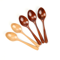 Cuillère en bambou de 7 pouces, design classique et simple, écologique, à manche court, pour la cuisine, la restauration et les services de traiteur