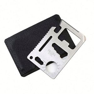 Porte-cartes multifonction pour le camping en plein air, couteau de survie en acier inoxydable, outil portable de taille carte de crédit pour cadeaux promotionnels - Product Image 3