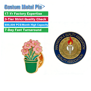 Broches de Flores al por Mayor, Insignia de Solapa con Logotipo Personalizado, Suministro de Fábrica para la Promoción de Marcas Florales - Product Image 1