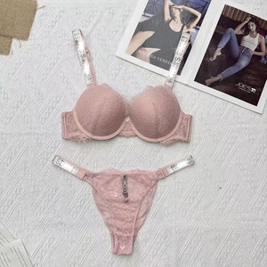 Soutien-gorge à armatures en coton avec dentelle gothique et strass brillants, bretelles épaisses, style Victoria's Secret, directement de l'usine - Product Image 3