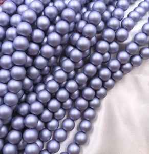 10mm lavanda púrpura/melocotón rosa/Beige perlas de cristal mate surtido de colores de moda para Joyería Moderna stock a granel - Product Image 5