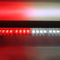 Barre lumineuse stroboscopique BIAOCHI 1200 mm, étanche, LED rouge et blanc, lumière d'avertissement d'urgence pour ambulance, sirène 12 V et haut-parleur intégré