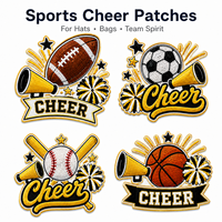 Collection de patchs sportifs OEM ODM personnalisés, badges brodés à paillettes pour sacs à dos, chapeaux et vêtements