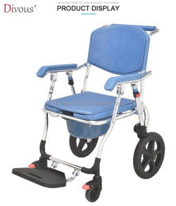 2025新着アルミ合金可動トイレチェア多機能コンモードとシャワーホイールチェア看護用移動コンモードチェア - Product Image 3