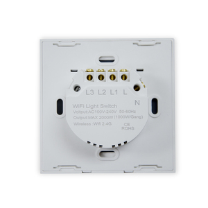 EU đặc điểm kỹ thuật tuya tường ánh sáng điều khiển thông minh 100V-250V Glass Bảng điều chỉnh 1234 gang 2 cách wifi với trung tính thông minh Thiết bị chuyển mạch - Product Image 3