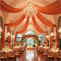 Installation artistique éolienne : Rideau transparent arc-en-ciel en tissu, décoration suspendue pour événements extérieurs, toile de fond pour mariages et fêtes, décoration de plafond nuage