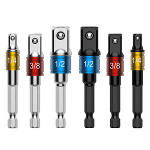 อะแดปเตอร์ซ็อกเก็ตซีเม็ง 6.35 มม. หัวต่อสว่านไฟฟ้าแบบหกเหลี่ยมเป็นสี่เหลี่ยม เหล็กโครเมียมวาเนเดียม - Product Image 4