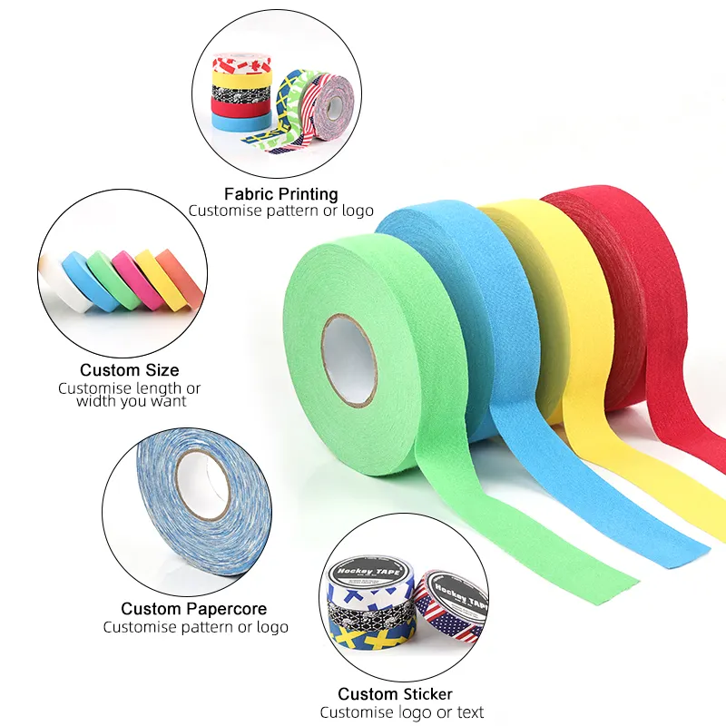 High quality wholesale custom material adhesive good waterproof protective non-slip hockey tape