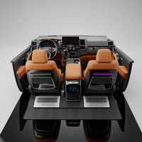 Toyota Hiace Dynamic Island Boîte de rangement de console de luxe avec porte-gobelet et compartiment à compresseur coulissant électrique Hub Commuter H300 280mm