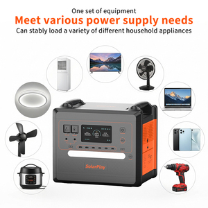 Station d'alimentation portable haute capacité avec batterie LiFePO4, générateur solaire pour voiture, onde sinusoïdale pure, pour usage domestique, extérieur et d'urgence (US/EU) - Product Image 2