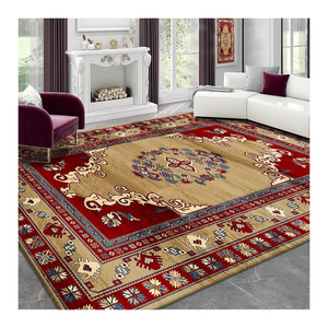 Vintage rojo persa motivo Tapis resistente et facile a nettoyer - Product Image 2