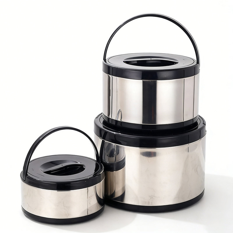 3pcs Black Stainless Steel Double layer