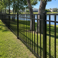 Modular Easy Install High Style Aluminum Residential Lawn Fence Outdoor Hot Dipped Galvanized Black Privacy Pool Fencing Trellis