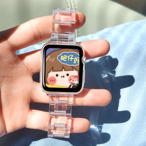 10 couleurs Bracelet en plastique Transparent bracelet réglable pour Apple Watch Band <span class=keywords><strong>8</strong></span> Ultra 49mm 40/41/44/45mm iwatch série 7 se - Product Image 5