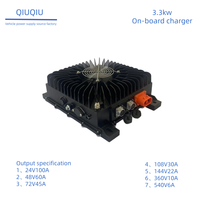 Chargeur de batterie au plomb-acide embarqué pour moto électrique Obc 3,3 kW, chargeur de batterie Lifepo4 72 V