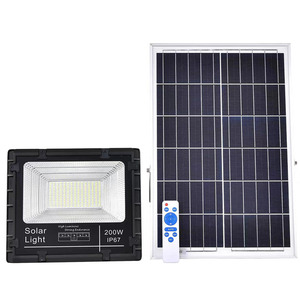 Projecteur <span class=keywords><strong>LED</strong></span> solaire extérieur étanche IP67 haute efficacité pour stade, avec télécommande et minuterie, pour éclairage de rue - Product Image 4