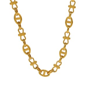 TG collana senza tempo in acciaio inox eleganza fibbia con catena a maglie Marine placcata in oro sofisticati gioielli nautici - Product Image 4