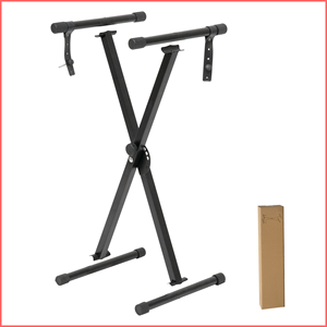 Soporte de Teclado de 2 Niveles Resistente, Diseño Ajustable en Forma de X Doble, Soporte Duradero para Instrumentos Musicales de Fagot, Teclados y MIDI - Product Image 3