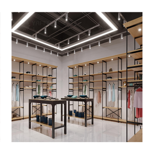 Promoción Metal <span class=keywords><strong>Zara</strong></span> Tienda de ropa Racks Display Glass Rack para Boutique Ropa de <span class=keywords><strong>moda</strong></span> Display Rack - Product Image 5