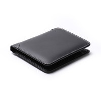 Dompet Pendek Pria Kulit Asli yang Modis dengan Desain Portabel dan Penutup Terbuka