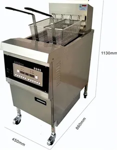 Shineho fritadeira aberta a gás p033, alta qualidade, vendas top, máquina de galinha enny, kfc comercial, freidoras