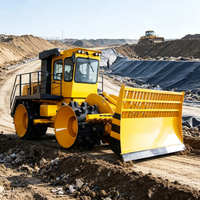 Compacteur de déchets sanitaire 23 tonnes avec moteur diesel 192 kW, rouleau compacteur robuste