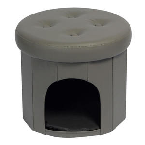 Bailey de PVC plegable para mascotas casa otomano PUF cuero del asiento plegable perro gato de Casa otomano taburete - Product Image 4