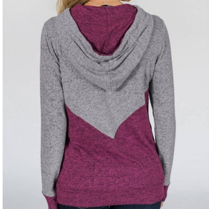 เสื้อฮู้ดดี้ลำลองผู้หญิงแบบสั่งทำพิเศษ OEM ทรงยาว พิมพ์ลายบล็อกสี ปักลาย ดีไซน์สำหรับผู้ใหญ่ ผ้าฝ้าย 100% ไซส์ใหญ่ - Product Image 4