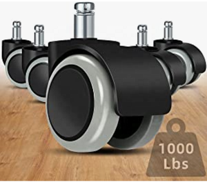 Roulettes de bureau, roulettes pour lit médical, roulettes verrouillables pour chaise de <span class=keywords><strong>gaming</strong></span>, roulettes pour chaise de bureau, roulettes pour chaise de toilette, roulettes en PU de 50 mm (8 pouces) - Product Image 4