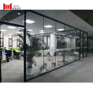 Cadre en aluminium transparent insonorisant pour salle de conférence, verre monocouche <span class=keywords><strong>amovible</strong></span> pour <span class=keywords><strong>cloison</strong></span> murale en verre de bureau - Product Image 3