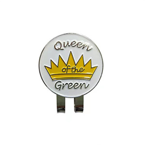 Clip magnétique pour chapeau de golf avec marqueur de balle style Couronne <span class=keywords><strong>Reine</strong></span> du Green en fer pour femme, cadeau de golf personnalisable - Product Image 2