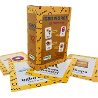 Cartes flash éducatives pour enfants sur l'alphabet des animaux avec impression personnalisée du logo pour l'apprentissage des tout-petits, boîte de rangement en papier double face