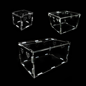 Clear Acrylic Terrarium Pet Reptile Feeding Cage Box Insect Breeding Box