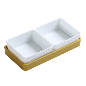 Divided Fruit Platter Snack Dish <b>Rack</b> For Bar KTV Hotel Coffee Tea Serving Tray Solid Color 3735 - Product Image 1